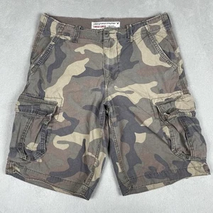 VTG American Eagle Cargo Shorts Mens Size 34 Camo Ripstop Longer Length Y2K 11" - Picture 1 of 10