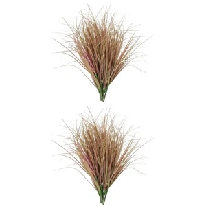 Juego de 2 plantas de oficina de decoración de césped artificial alto para exterior - Imagen 1 de 12