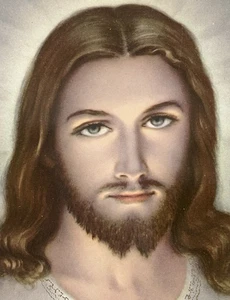 VINTAGE 1948 - 1958 Jesus Print - Sacred Heart Monastery - Hales Corners, WIS - Picture 1 of 12