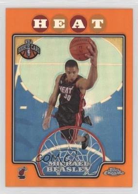 2008-09 Topps Chrome Orange Refractor /499 Michael Beasley #182 Rookie RC - Image 1 of 2
