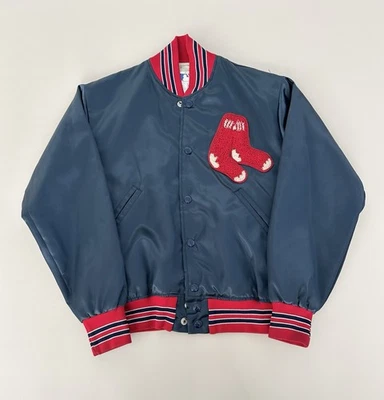 Vintage 70s 80s Boston Red Sox Satin Felco Jacket X-Small XS MLB World Series - Image 1 of 4