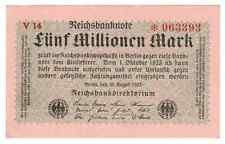 GERMANY REICHSBANKNOTE 5 MILLION MARK 1923/sold as each