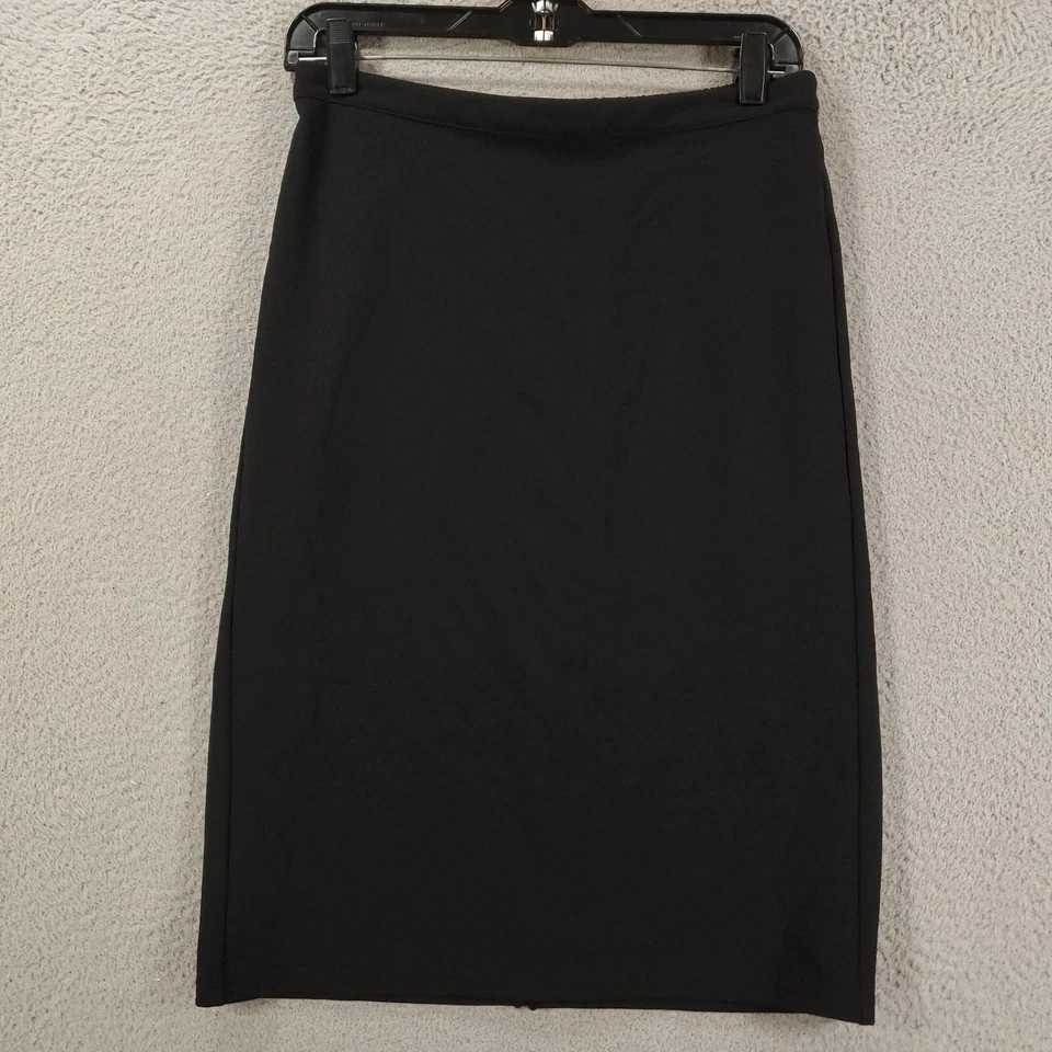 Saia Monroe and Main Feminina 6 Preta Midi Joelho Elástico Cintura Elástica - Imagem 1 de 4