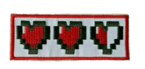 Patch écusson the legend of Zelda pixel coeur heart thermocollant 10 x 4 cm - Imagen 1 de 1