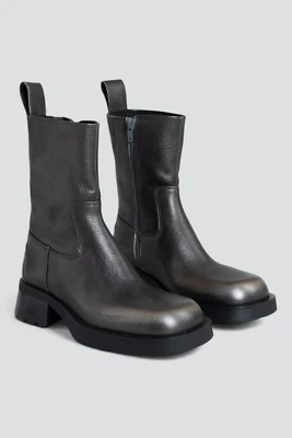 Miista 拉丝银色 Yolanda 靴子(39 码,全新) — 第 1/4 张图片