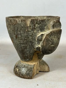 240442 - Seltener alter afrikanischer Häuptling Ritual Trinkbecher aus der Chokwe - Angola. - Bild 1 von 8