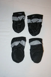 Hundestiefel schwarz grau Gr. 6 Booties rutschfest 4 Stück Neu Pfotenschutz Schuhe - Bild 1 von 12