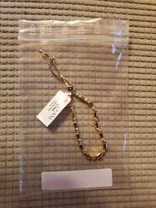 ALEX + ANI Gold Tone CRYSTAL BOLO TENNIS BRACELET AA765723SG NEW w/Tags - Picture 1 of 3