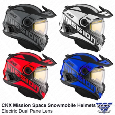 CKX Mission AMS Space Snowmobile Helmet w/ Electric Shield SM MD LG XL 2X 3X - Image 1 of 4