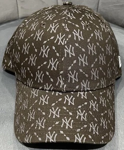 NY NEW ERA 9FORTY Adjustable Monogram Brown New York Cap Unisex One Size Fits - Picture 1 of 11