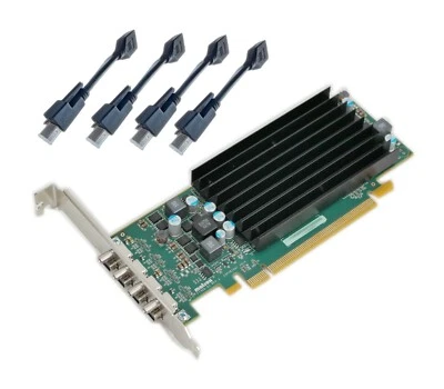 Matrox C420 2GB GDDR5 PCIe x16 3.0 4x miniDP mDP Cables C420-E2GBLAF Video Card - Image 1 of 3