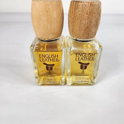 Vintage Dana English Leather  Cologne and After Shave Set 1.7Oz Ea - Image 1 of 4