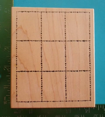 Sello de goma Northwoods NUEVE MARCOS CUADRADOS CUADRÍCULA Foto 1 de 2