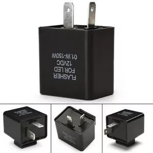 1xUniversal Motorcycle LED Flasher Relay 2 Pin Blinker Turn Signal Indicator Kit - Picture 1 of 12