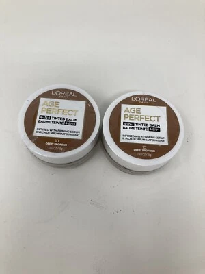 L'Oreal Age Perfect 4-in1 Tinted Balm Foundation Firming Serum 10 Deep LOT OF 2! - Image 1 of 4