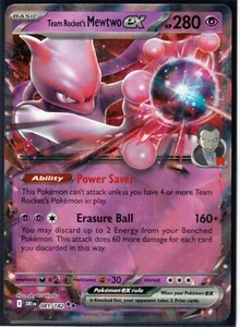 POKEMON Team Rocket's MEWTWO ex 081/182 DESTINED RIVALS- RARE- HOLO- MINT - Picture 1 of 2