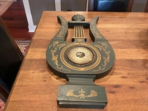 ANTIKES DEUTSCHES BAROMETER HANDBEMALT HOLZ VERBUND LEIERFORM GEHÄUSE - Bild 1 von 7