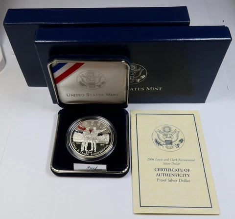 2004 P | SILVER Proof Dollar Lewis & Clark Bicentennial Coin Set #43357Q Cover
