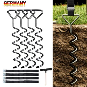 Trampolin Bodenanker Erdnägel Heringe Erdanker Zeltheringe Stahl Verzinkt 4PCS - Bild 1 von 17