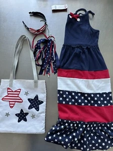 gymboree outfit girls Size 12 Patriotic dress Blue - Picture 1 of 5