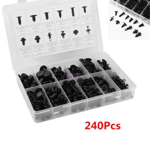 240X Car Push Retainer Pin Rivet Trim Clip Fastener Clips Panel Assortments Kit - Foto 1 di 8