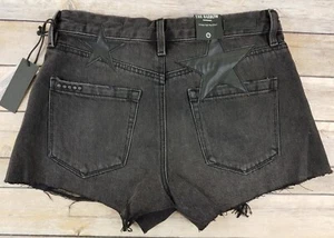 Blank NYC The Barrow Denim Shorts Women Size 25 High Rise Black Stars NEW B2 - Picture 1 of 12