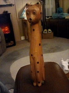 Cat wooden ornament - Picture 1 of 2