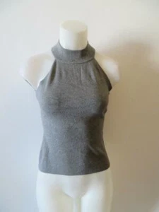 WOMENS MILLY GREY SLEEVELESS MOCK-NECK KNIT TOP SZ XS * - Picture 1 of 7