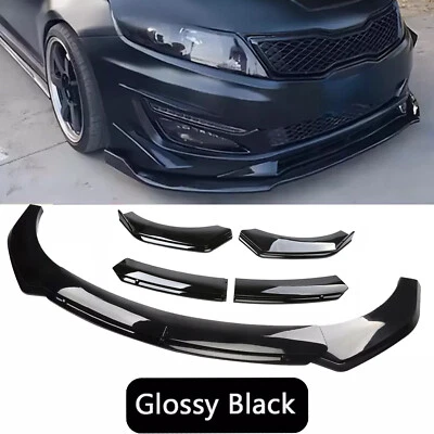 For Kia K5 K4 K3Front Bumper Lip Spoiler Splitter Diffuser Gloss Black Body Kit - Image 1 of 4