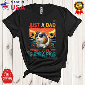 Vintage Just A Dad Who Loves Guinea Pigs, animal sauvage de la fête des pères, chemise de famille
