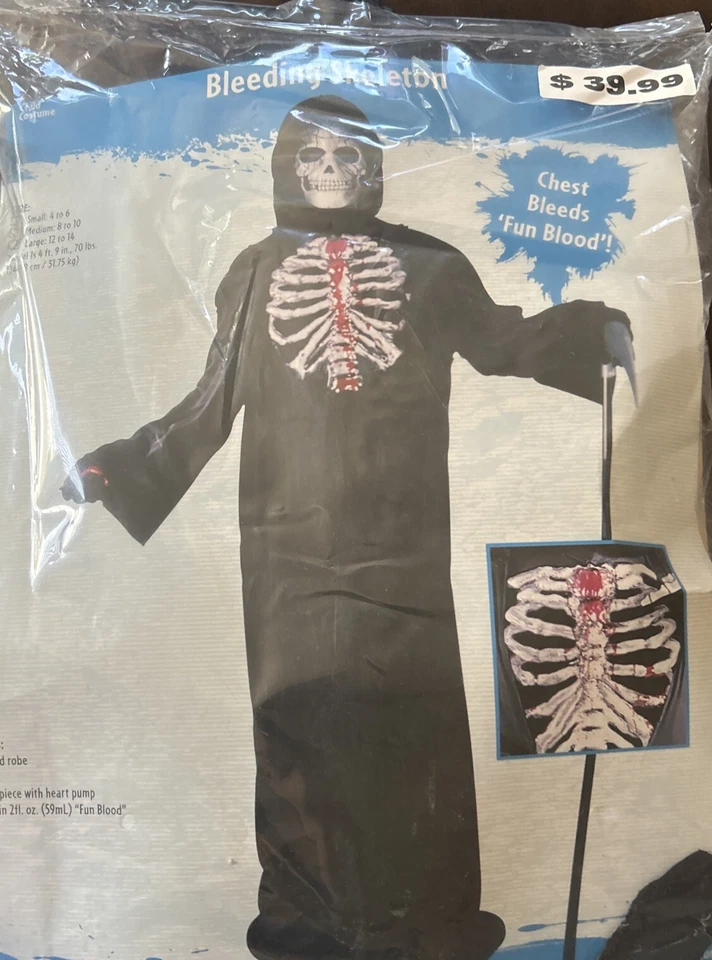 Bleeding Skeleton Child Halloween Costume - Image 1 of 3