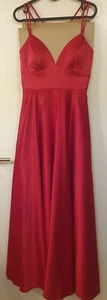 Ballkleid, Abschlusskleid, Lang, Kirsch Rot, Gr 34, Satinunterkleid A-Schnitt - Bild 1 von 15