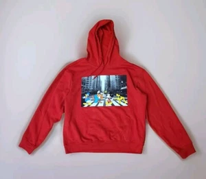 Disney Mickey & Friends KIDS XL 14/16 Fleece Hoodie Pullover City Walk Red - Picture 1 of 8