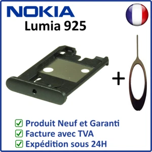 SIM KARTEN SCHUBLADE VON NOKIA LUMIA 925 SCHWARZ + WERKZEUG - Bild 1 von 3