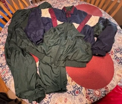 Traje de chándal vintage Mizuno Sport bloque de color nailon grande Foto 1 de 3