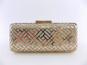 INC AISLYNN Gold MODERN MINAUDIERE Clutch Handbag - Picture 1 of 6