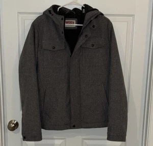 Levi’s Jacket Men’s M Gray Sherpa Lined Classic Trucker Levi Medium - Picture 1 of 2