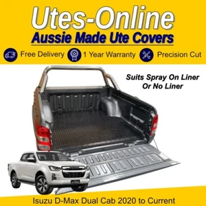 Checker Plate Rubber Ute Mat For Isuzu D-Max Dual Cab (2020-Current) - Picture 1 of 2