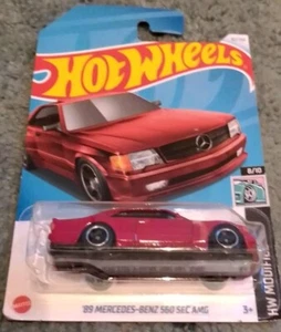 Hot Wheels 1:64 Car - RED 89 MERCEDES -BENZ 560 SEC AMG - Picture 1 of 3