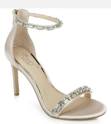 Jewel Badgley Mischka Womens Campbell Jeweled Ankle Strap Shoes BHFO 9684 sz 7.5 - Image 1 of 4