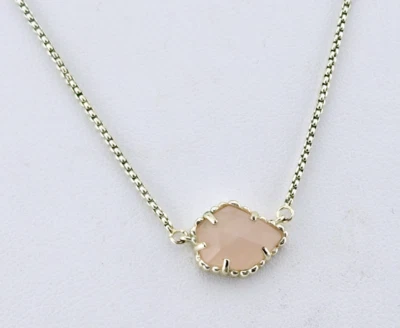 Kendra Scott Tess Silver Tone Drusy Pendant Necklace Pink #10 - Image 1 of 4