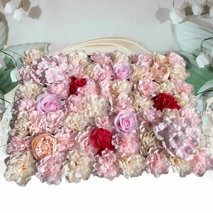 20 Pack Artificial Silk Flower Wall Panels Wedding Photography Party Venue Decor - Picture 1 of 16