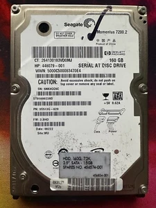 160gb 2.5" Working Replacement Sata Internal Laptop Hard Drive - Major Brand! - Picture 1 of 1
