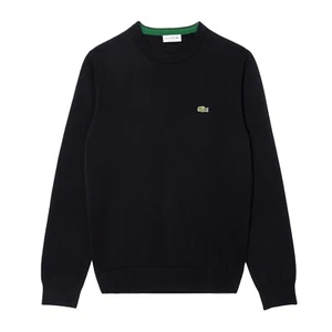 Lacoste Men's Crew Neck Cotton Sweater in Black AH1985-51 031 - Picture 1 of 1