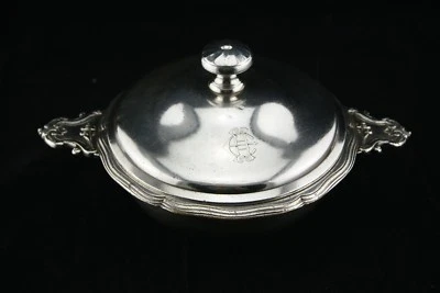 PLATO VEGETAL CUBIERTO DE CRISTOFLE ESTILO ROCOCÓ CHAPADO EN PLATA SELLO FRANCIA  Foto 1 de 4