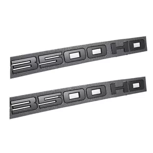2x Matte Black Letters Right Left Emblem Nameplate for Silverado 3500 HD LT LTZ - Foto 1 di 10