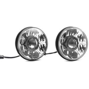 KC HiLiTES 42341 2 White LED 7" Headlights Driving Beam for 2007-18 Wrangler JK - Foto 1 di 24