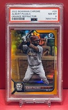 2022 ALBERT PUJOLS BOWMAN CHROME *JERSEY #5/25 ORANGE REFRACTOR* PSA 8 #28 1/1