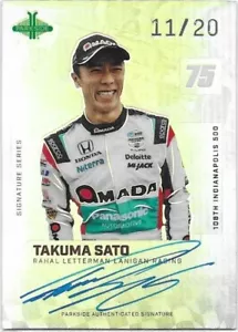 2024 Parkside Pacific IndyCar Indy 500 Takuma Sato Auto Autograph Silver 11/20 - Bild 1 von 1