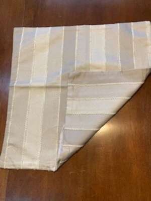 Funda Almohada Decorativa Borde Cuchillo Rayas Moca Crema Taupe 16x16 Foto 1 de 4